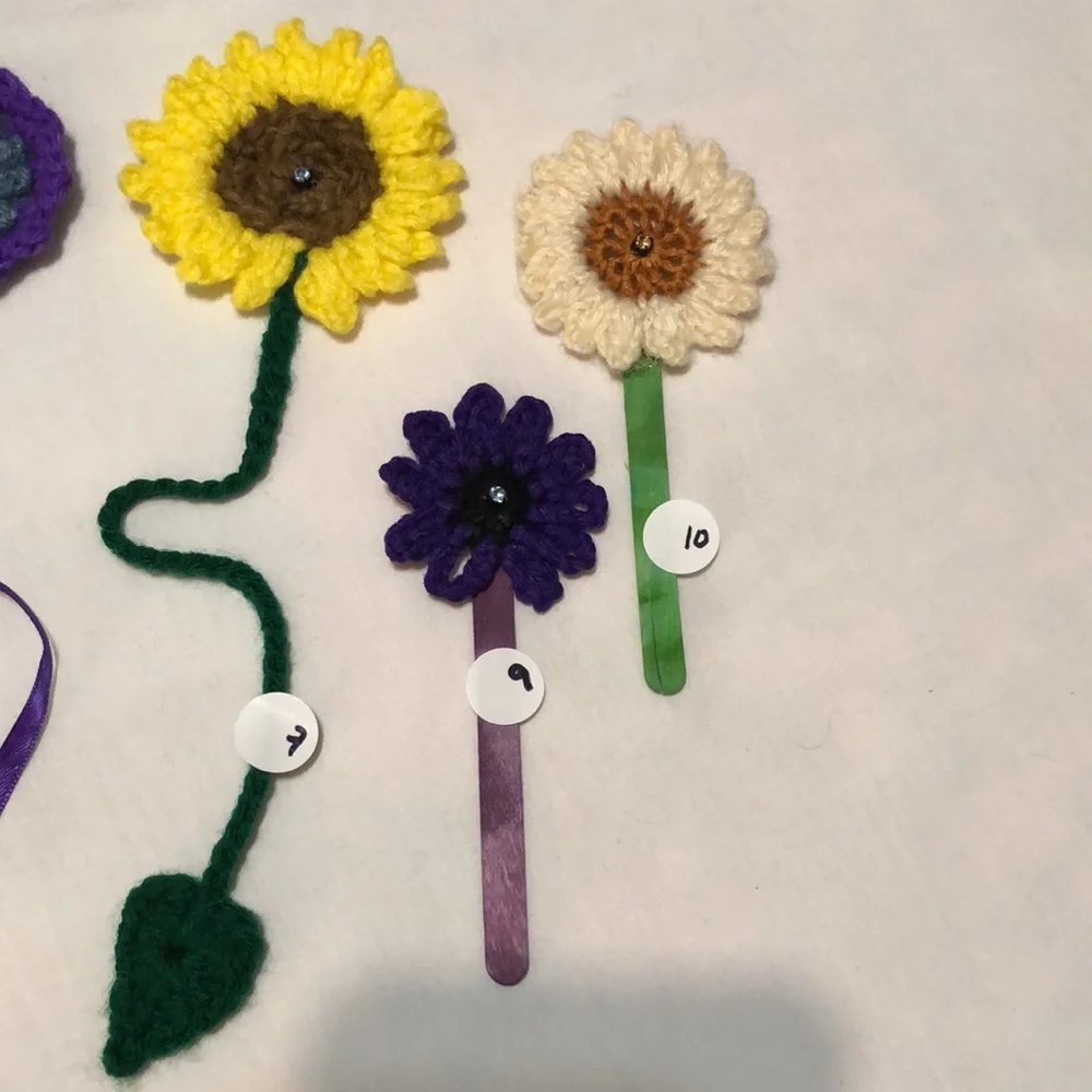 Set 3 for $25 Flower Bookmark Handmade crochet